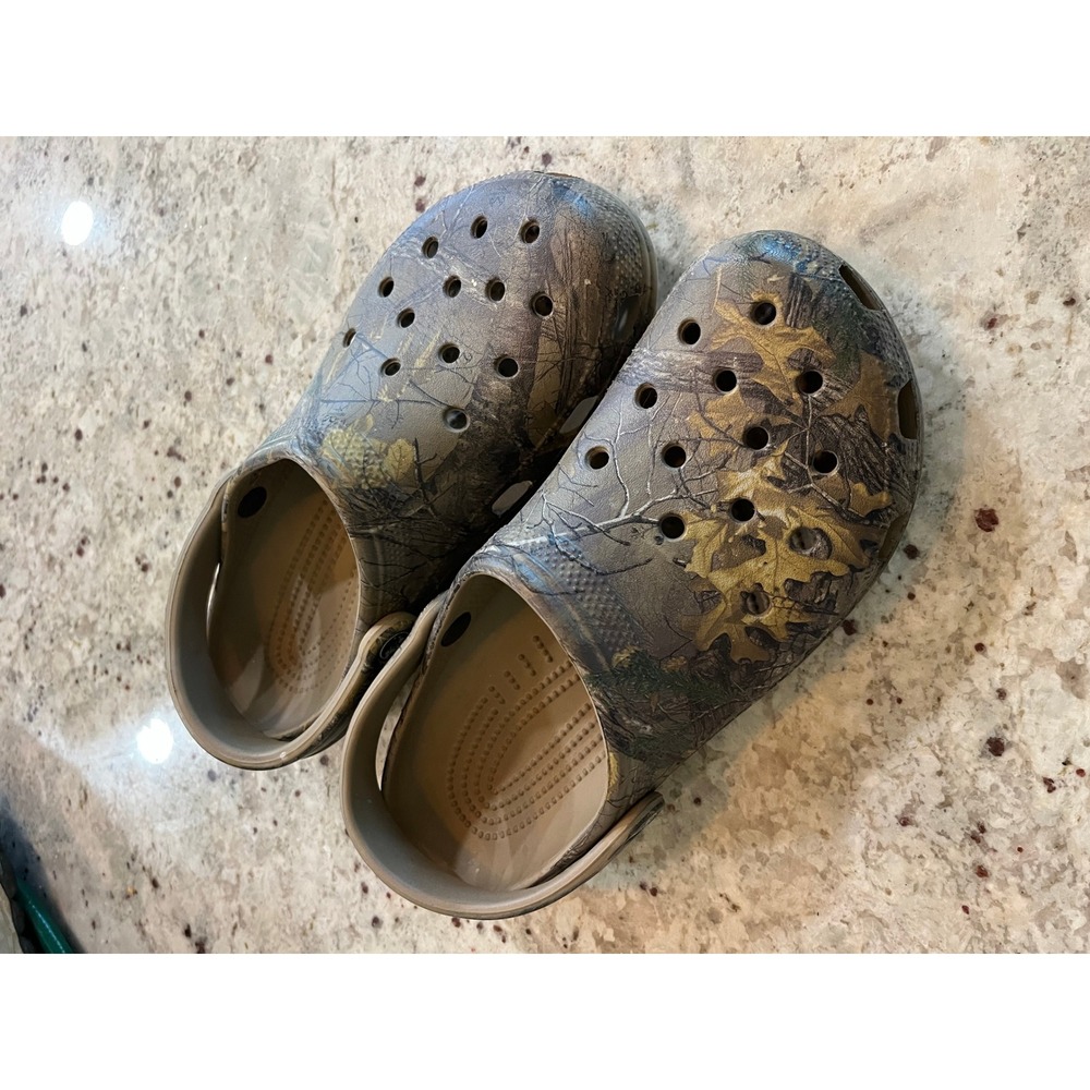 Crocs Classic Clog RealTree Edge Camo Mens 8 Womens 10 Khaki Multi Slip On Shoes
